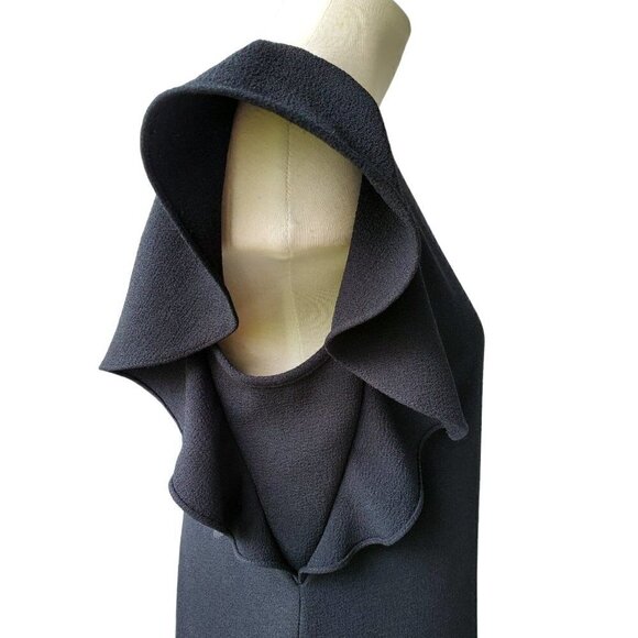 Laundry by Shelli Segal Flutter Sleeve Little Black Dress Whimsigoth Size 2 - Picture 4 of 16